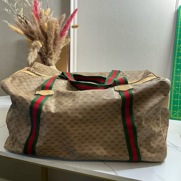 Vintage Gucci Brown Travel Bag - Picture 1 of 9